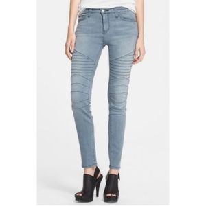 Current/Elliott Moto Ankle Skinny Jeans